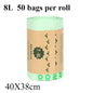 50PCS 6/8/10/30L Biodegradable Garbage Bags Household Compostable Garbage Bags rash Bag With Leak Resistant - Confia - reusablefoodstoragebags confia