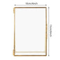 Decorative Glass Photo Frame with Gold Metal Stand, Table Brass double Glass Photo Frame for Dried, pressed Flowers, Floating Frame for Gifting 5x7 inches Tabletop, decorative - Confia