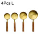 1/4/8pcs Stainless Steel Measuring Spoons With Scale Wooden Handle Household Kitchen Dining Bar Baking Tools Measuring Cups - Confia