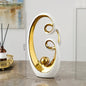 Abstract Ceramic Statue Modern Luxury Living Room Home Decor Accessories Office Decoration Desk Souvenirs Crafts Gifts - Confia