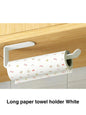 Kitchen Paper Towel Holder Adhesive Tissue Hanger Toilet Roll Paper Dispenser Multifunctional Paper Napkin Holder - Confia - reusablefoodstoragebags confia
