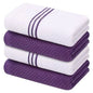Kitinjoy 4/6pcs Cotton Towel For Kitchen Waffle Weave Stripe Kitchen Towel Absorbent Dishcloth Soft Drying Home Cleaning Cloths - Confia - reusablefoodstoragebags confia