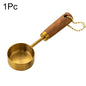 1/4/8pcs Stainless Steel Measuring Spoons With Scale Wooden Handle Household Kitchen Dining Bar Baking Tools Measuring Cups - Confia