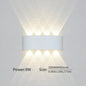 16 Watts Wall Lights 8 Ray Oval Up-Down LED Outdoor Waterproof IP65 Exterior Wall Step Light Fixture Waterproof Lamp (Warm White, Black Body) 16 Watts (8 Way) - Confia