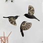 3pcs Wooden Black Bird Wall Decor Art Vintage Gothic Home Decor for Living Room Bathroom Kitchen Decorations Indoor Outdoor Gift - Confia