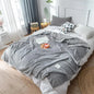 Striped Flannel Blankets For Beds Solid Pink Blue Color Soft Warm Mink Throw Sofa Cover Bedspread Beach Airplane Travel Blankets - Confia - reusablefoodstoragebags confia
