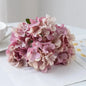 Artificial Flowers Silk Hydrangea Vase for Home Decoration Accessories Wedding Decorative Fake Plants Christmas Garland Material - Confia