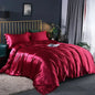 Bedding Duvet Cover Set Soft Silky Textured Comforter Cover with Corner Ties and Zipper Closure - Confia - reusablefoodstoragebags confia