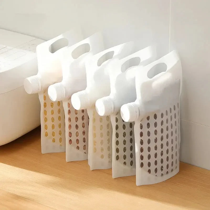 Food Storage Grain Bag Multigrain Pour Reusable Portable Bag Cereal Flour Bean Nut Rice Tea Powder Water Reusable Organizer Case Confia