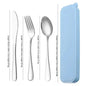 Stainless Steel Silver Cutlery Set For Dinning Table 3 Pieces Premium Silverware Set Flatware Set with Gift Box Dinnerware Tableware Set Portable Travel Cutlery Set Gift - Confia