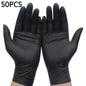 100/50/20PCS Black Nitrile Gloves Thickened Disposable Gloves for Cleaning Hairdressing Waterproof Dishwashing Tattoo Gloves - Confia - reusablefoodstoragebags confia