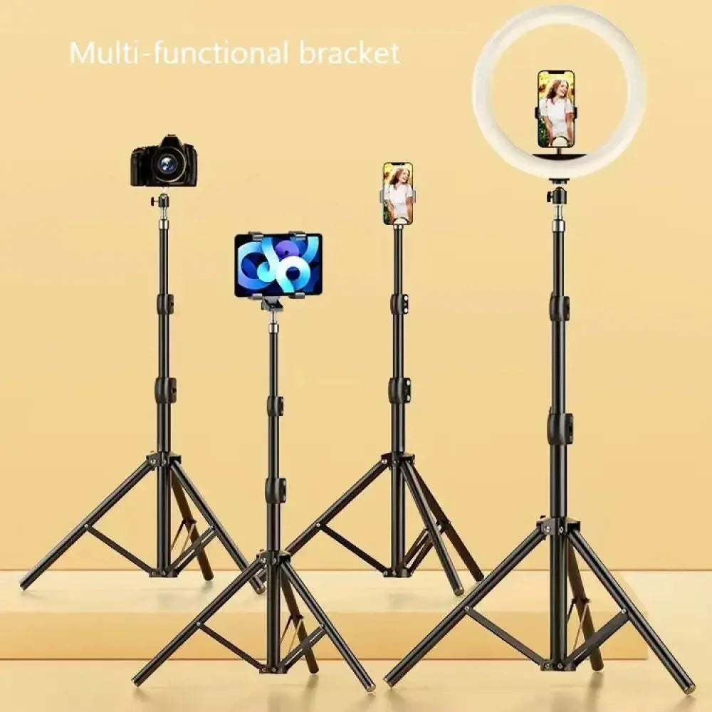 Mobile Phone Live Support Photo Tripod Multi-functional Video Recording Selfie Landing Tripod Made for Phones, Ring Light, Gopro, Camera - Confia