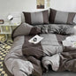 Bed Linen Bed Sheets Set Stripes Dots Duvet Cover Set - Confia - reusablefoodstoragebags confia