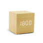 Alarm Clock LED Wooden Watch Table Voice Control Digital Wood Despertador USB/AAA Powered Electronic Desktop Clocks - Confia