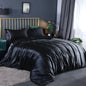 Bedding Duvet Cover Set Soft Silky Textured Comforter Cover with Corner Ties and Zipper Closure - Confia - reusablefoodstoragebags confia