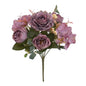 Artificial Flowers with Hydrangea Silk Fake Flowers 1 Bouquets for Home Wedding Decoration Table Centerpiece, Faux Peonies Flow - Confia