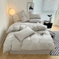 Plain Solid Black Double bedsheet Made with Pure Microfiber Single Color Bedsheet for Double Bed with 2 Pillow Cover Single/Queen/King Bed Cover Full Set Plain Bedding - Confia - reusablefoodstoragebags confia
