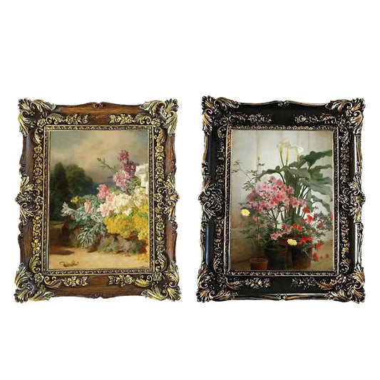 Resin Photo Frame 5x7 Tabletop and Wood Carving Antique Photo Frame for Wall Decorating Gifting Home Décor - Confia