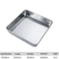 304 Flat Bottom Stainless Steel Square Tray Baking Pan Multifunctional Dessert Straight Edge Baking Tray Kitchen Storage Tools - Confia
