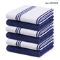 Kitinjoy 4/6pcs Cotton Towel For Kitchen Waffle Weave Stripe Kitchen Towel Absorbent Dishcloth Soft Drying Home Cleaning Cloths - Confia - reusablefoodstoragebags confia