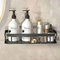 Bathroom Storage Rack, No-Drill Wall Mount Corner Shelf, Multipurpose Self-Adhesive Aluminum Bathroom Wall Mounted Storage Organizer Shelf Holder/Rack/Bathroom Accessories - Confia - reusablefoodstoragebags confia