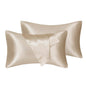 2pcs/lot Solid Silky Satin Skin Care Pillowcases Hair Anti Pillow Case Queen Size Envelope Pillow Covers for Home Hotel Travel - Confia - reusablefoodstoragebags confia