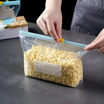 45 Pcs Reusable Food Storage Bag with Hermetic Closure, Ideal for Fruits, Vegetables and Meat, Essential Kitchen Storage Bag Confia