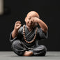 Ceramics Four Small Monk Statue Ceramic crafts Chinese characteristic decoration luxurious Home, Study, office accessories - Confia