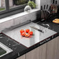 Premium Stainless Steel Chopping Board - Large, Easy Clean, Multipurpose Kitchen Cutting Surface for Fruits, Vegetables & More - Confia
