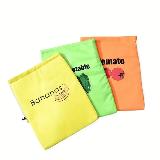 3 fresh protective drawstring storage bags, reusable, suitable for organizing kitchens, offices, and bedrooms Confia
