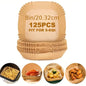 50pcs/125pcs Air Fryer Special Paper Food Silicon Oil Paper Round Bracket High Temperature Absorbent Paper Baking Accessories - Confia