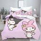 Cute Kuromi Comforter Bedding Sets Quilt Bed Cover Duvet Cover Pillow Case 2-3 Pieces Sets Kids Bedroom Decor - Confia - reusablefoodstoragebags confia