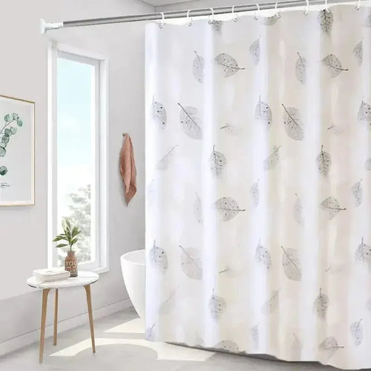 Bathroom Shower Curtains PEVA Waterproof Thickening Bath Curtain With Hooks Rustproof Metal also antibacterial and mildew proof - Confia - reusablefoodstoragebags confia
