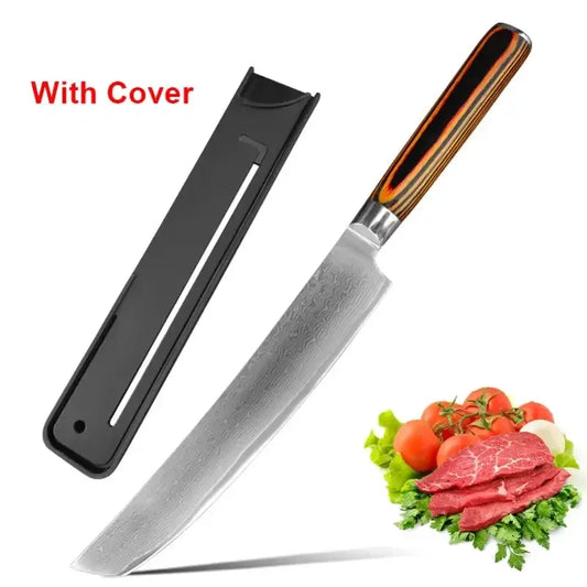 Chef Cooking Knives Wood Handle Japanese Damascus Steel Knife Cleaver Meat Vegetables Slicing Fruit Paring Kitchen Knives Tools - Confia