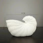 Ceramic Vase with Shell Conch Design Elegant Flower Arrangement Pot Luxury Tabletop Decor for Living Room Modern Boho Home Decor - Confia