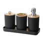 3-Piece Soap Dispenser Set for Bathroom – Soap Dispenser for Wash Basin, Toothbrush Holder, Vanity Tray & Countertop Organizer for Modern Bathroom Décor & Sink Storage - Confia - reusablefoodstoragebags confia
