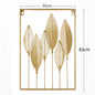 Metal Leaf Iron Wall Hanging Decor Palm Maple Leaves Plant Ginkgo Nordic Wall Pendant Mural Living Room Bedroom Home Decoration - Confia