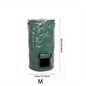 1 Pack, 34 Gallons Reusable Yard Waste Bags with Lid Extra Large Lawn Leaf Bags Heavy Duty Garden Waste Bags Container for Clean Up Outdoor Debris Leaves Grass Clippings - Confia - reusablefoodstoragebags confia
