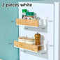 4 Pack Magnetic Spice Storage Rack Organizer for Refrigerator and Oven, Wood Fridge Organizers and Storage - Confia - reusablefoodstoragebags confia