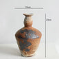 Ceramic Vase Coarse Ceramic Vase Flower Arrangement Retro Handmade Wabi Sabi Style Dry Flowers Zen Flower Arrangement - Confia