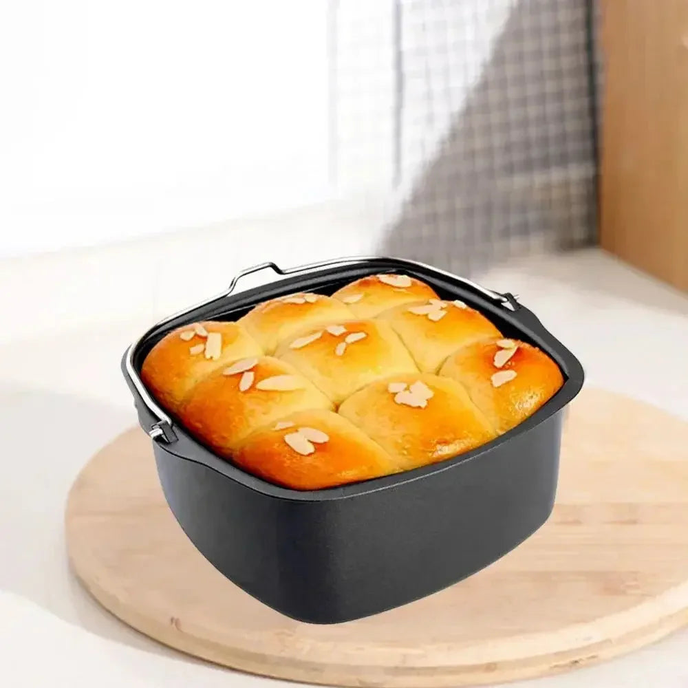 Non-stick Cake Baking Tray Basket Air Fryer for Baking Dish Pan Cake Baking Pan Roasting Basket Bakeware Air Fryer - Confia