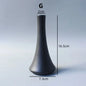 Handcrafted Black Ceramic Vase - Modern Minimalist Decor for Living Room, Bedroom, Bookshelf | Perfect for Weddings & Gifts - Confia
