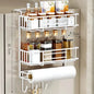 Magnetic Fridge Spice Rack, Space Saving Organizer Black Shelf on Refrigerator, Kitchen Paper Towel Holder, Foldable Design - Confia - reusablefoodstoragebags confia