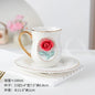 Ceramic rose cup, coffee cup plate set, handmade ceramic flower cup Gift for Women - Confia