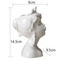 Ceramic Head Face Vase Small Lovers Kiss Statue Flower Pot White Black Modern Planter for Home Table Decoration Floral Art Gifts - Confia
