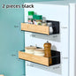 4 Pack Magnetic Spice Storage Rack Organizer for Refrigerator and Oven, Wood Fridge Organizers and Storage - Confia - reusablefoodstoragebags confia