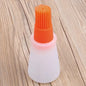 Silicone Oil Bottle Brush with Lid Soft Sauce Bottle with Silicone Basting Brush Cooking Oil Bottle Brushes for Baking Pastries BBQ Meat Honey Marinades Barbecue Random - Confia