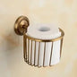 Solid Brass Bathroom Accessories Set with Robe hook, Paper Holder, Towel Bar, Soap Basket, Bathroom Fitting Sets - Confia - reusablefoodstoragebags confia