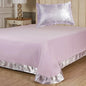 2-3 PCS Satin Jacquard Bed Decor Set 1or2 PillowCover 1 Sheet 180*230/240*250cm, PillowCover 48*74cm Shrinkagefree Fade Resist - Confia - reusablefoodstoragebags confia