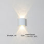 16 Watts Wall Lights 8 Ray Oval Up-Down LED Outdoor Waterproof IP65 Exterior Wall Step Light Fixture Waterproof Lamp (Warm White, Black Body) 16 Watts (8 Way) - Confia